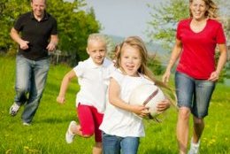 Family on picnic